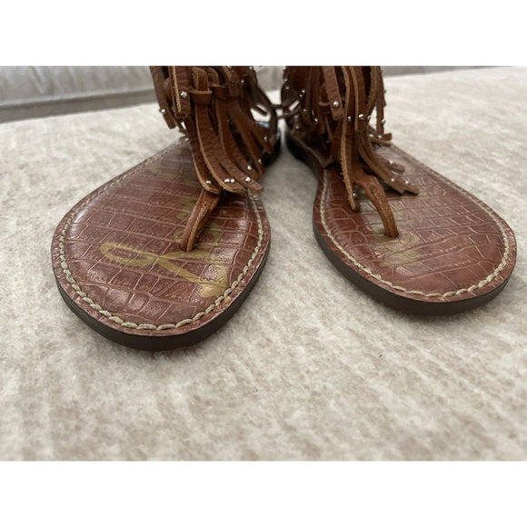 Sam Edelman Womens Griffen Saddle Leather Fringe Sandals Size 6 M - 231311 - Picture 7 of 8